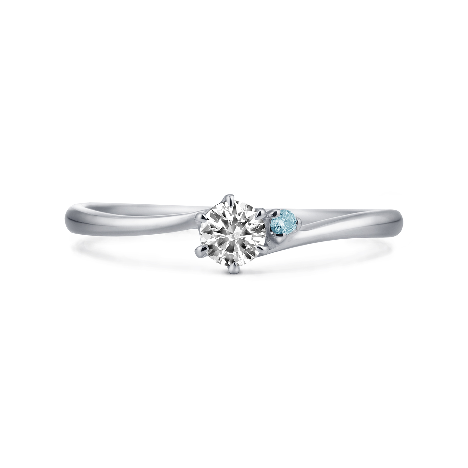 Azur アズュール Pt900 アイスブルーダイヤメレ 0.18ct お急ぎ納品